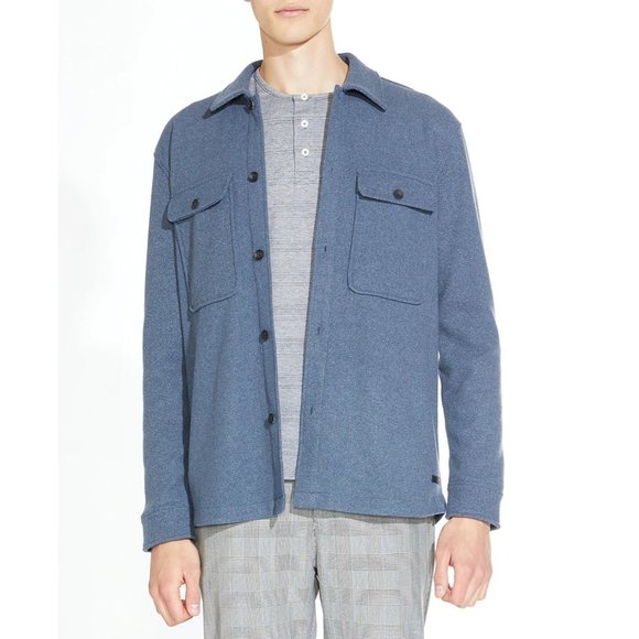 NWT Civil Society Durbin Men's Relaxed Knit Shirt Jacket Blue Size M (MSRP $119) - Picture 1 of 5